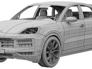 Porsche Cayenne E-Hybrid Coupe 2024 Modelo 3D