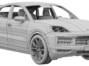 Porsche Cayenne E-Hybrid Coupe 2024 Modelo 3D