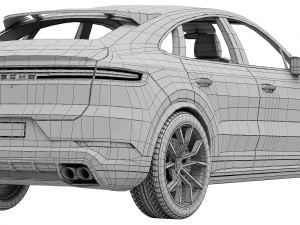 Porsche Cayenne E-Hybrid Coupe 2024 Modelo 3D