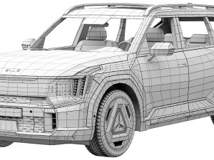Kia EV9 GT-Line 3D 模型