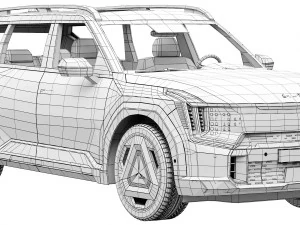 Kia EV9 GT-Line 3D Model