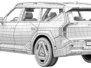 Kia EV9 GT-Line 3D Model