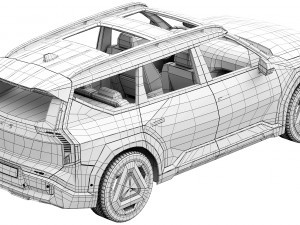 Kia EV9 GT-Line 3D 模型
