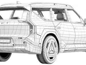 Kia EV9 GT-Line 3D Model