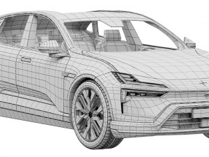 Polestar 4 2024 3D मॉडल