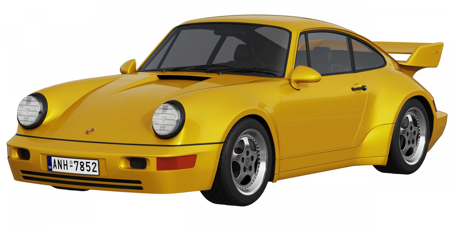 Porsche 911 Carrera RS 964 3D Model .c4d .max .obj .3ds .fbx .stl .blend