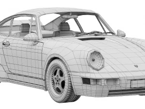 Porsche 911 Carrera RS 964 3D Model