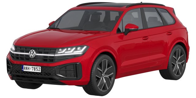 Volkswagen Touareg 2024 3D Model .c4d .max .obj .3ds .fbx .stl .blend 