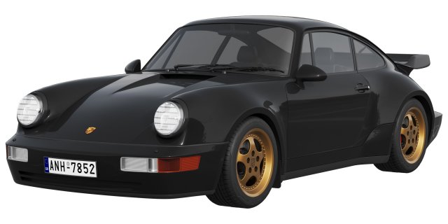 Porsche 911 964 Turbo 1993 Modelo 3D .c4d .max .obj .3ds .fbx .stl .blend 