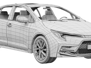 Toyota Corolla Sedan hybrid 2023 3D Model