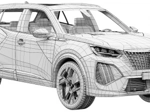 Peugeot e-2008 2024 3D Model