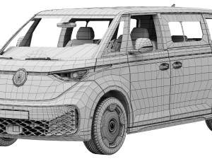 Volkswagen ID Buzz LWB 2023 3D Модель