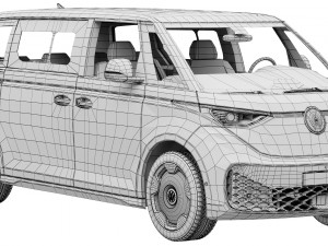 Volkswagen ID Buzz LWB 2023 3D Модель