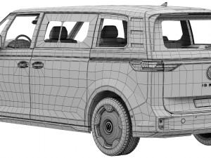 Volkswagen ID Buzz LWB 2023 3D Модель