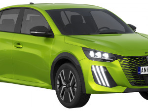 Peugeot e-208 2024 3D Model