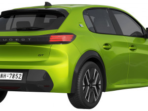 Peugeot e-208 2024 3D Model