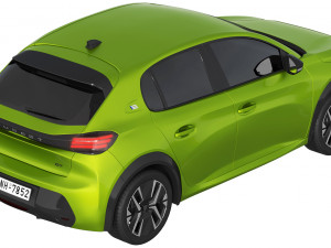 Peugeot e-208 2024 3D Model