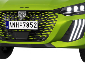 Peugeot e-208 2024 3D Model