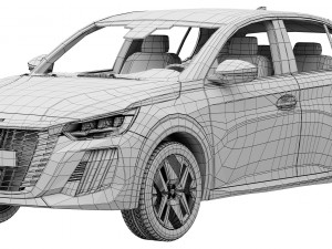 Peugeot e-208 2024 3D Model