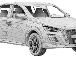 Peugeot e-208 2024 3D Model