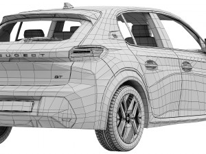 Peugeot e-208 2024 3D Model
