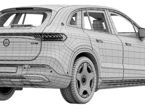 Mercedes-Benz EQS SUV Maybach 3D Model