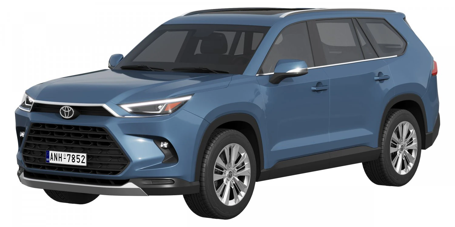 Toyota Grand Highlander 2024 3D Model .c4d .max .obj .3ds .fbx .stl .blend 