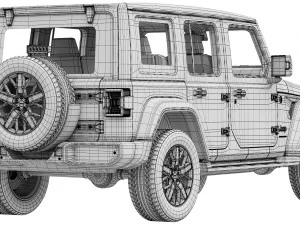Jeep Wrangler 4xe 2024 3D Model