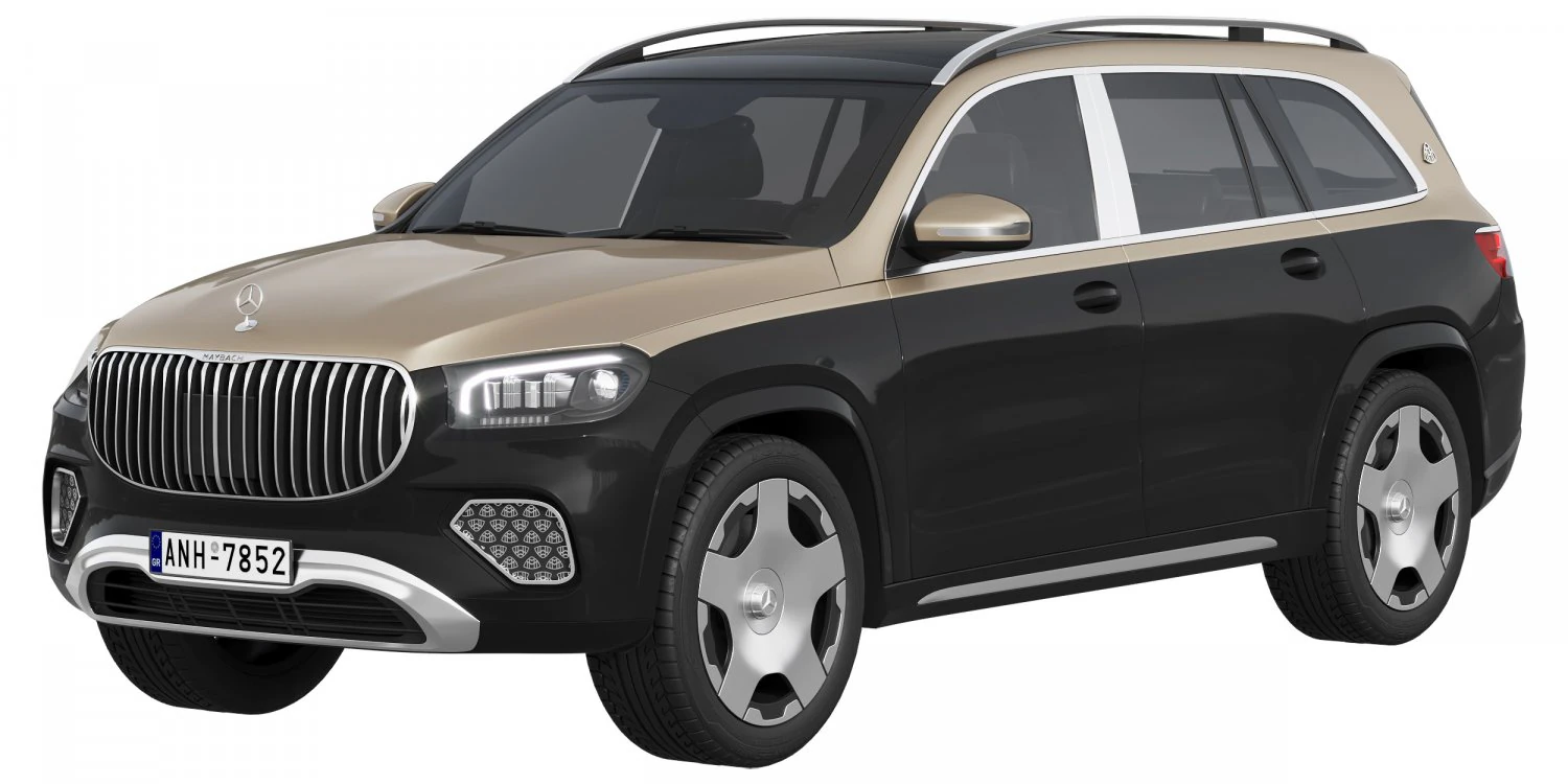 Mercedes-Benz GLS600 Maybach 2024 3D Model .c4d .max .obj .3ds .fbx .stl .blend 
