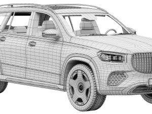 Mercedes-Benz GLS600 Maybach 2024 3D Model