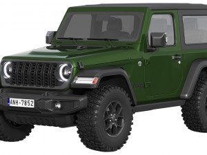 Jeep Wrangler Willys 2024 3Dモデル