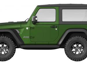 Jeep Wrangler Willys 2024 3D Model