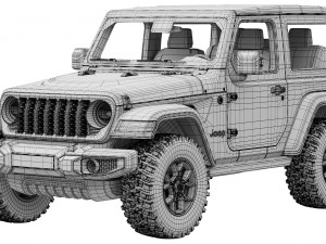 Jeep Wrangler Willys 2024 3D 模型