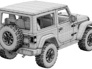 Jeep Wrangler Willys 2024 3D Model