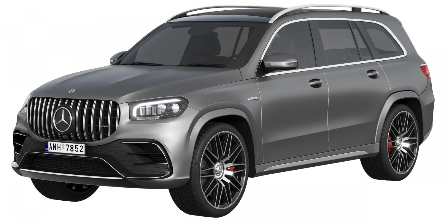 Mercedes-Benz GLS63 AMG 2024 3D Model .c4d .max .obj .3ds .fbx .stl .blend 