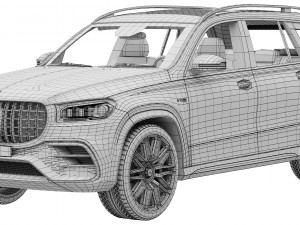 Mercedes-Benz GLS63 AMG 2024 3D मॉडल
