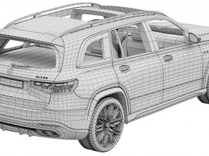 Mercedes-Benz GLS63 AMG 2024 3D मॉडल