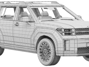 Hyundai Santa Fe 2024 3D Model