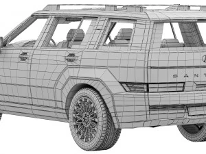 Hyundai Santa Fe 2024 3D Model