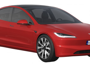 Tesla Model 3 2024 Modello 3D