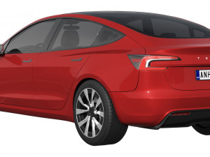 Tesla Model 3 2024 Modello 3D