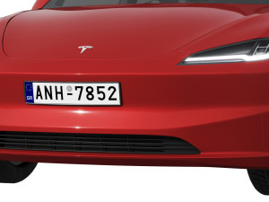 Tesla Model 3 2024 Modello 3D