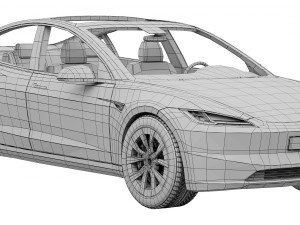 Tesla Model 3 2024 Modello 3D