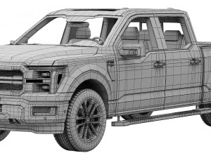 Ford-F-150 LARIAT 2024 3D मॉडल