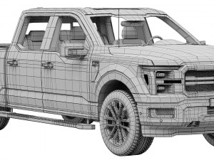 Ford-F-150 LARIAT 2024 3D मॉडल