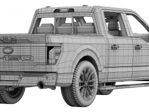Ford-F-150 LARIAT 2024 3D मॉडल