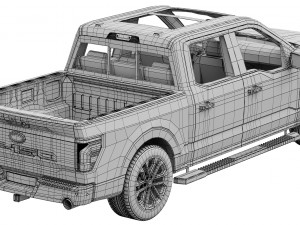 Ford-F-150 LARIAT 2024 3D मॉडल