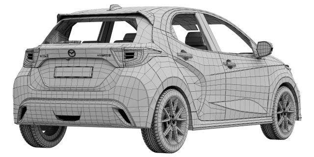 Mazda 2 Hybrid 2024 3D Model