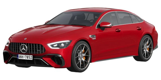 Mercedes-Benz AMG GT63 S E Performance 4-дверный 2023 г. 3D Модель .c4d .max .obj .3ds .fbx .stl .blend 
