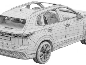 Volkswagen Tiguan R-line 2024 3D-Modell